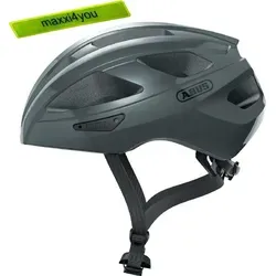 Abus Macator Fahrradhelm Grau Größe L (58-62 cm) mit Reflexband