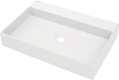 Deante Correo Aufsatzwaschbecken in Granitoptik mit Armaturenbank - Elegantes Aufsatzwaschbecken in Granitoptik, widerstandsfähig gegen Hitze und Stöße. Ideal für jedes Badezimmer, sorgt für ein stilvolles Ambiente und einfache Reinigung. Hergestellt in Europa mit geprüfter Qualität.