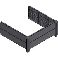 KHW Hochbeet Demeter Erweiterungsset 31 cm x 82 cm x 82 cm - Kunststoff-Hochbeete, endlos erweiterbar und wetterbeständig mit einfachem Schiebesystem für schnelle Montage ohne Schrauben.