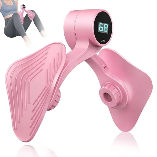 Oberschenkeltrainer, Beckenboden Trainer Damen, Trainingsgeräte Für Zuhause Beintrainer Hip Trainer Beckenbodentrainer Für Frauen Für Postpartum Zuhause Beine Trainingsgerät Damen(Rosa)
