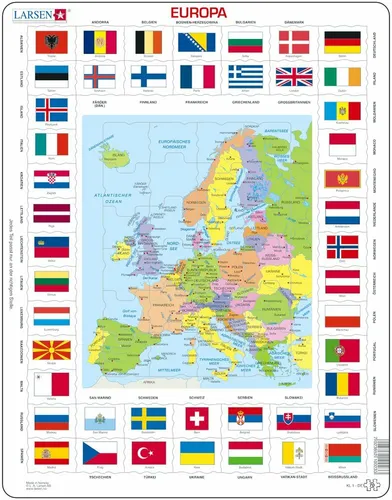 Europa Länder + Flaggen (Kinderpuzzle)