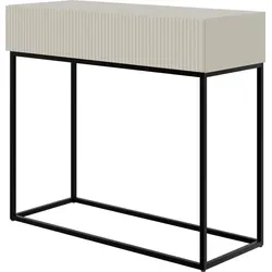 Selsey Konsolentisch Veldio, beige - Eleganter Konsolentisch in beige, Maße: B: 90 cm, H: 79 cm. Hochwertige Materialien von Selsey für stilvolle Akzente in Ihrem Zuhause.