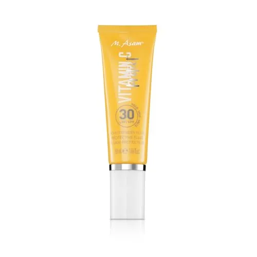 M. Asam VITAMIN C Protect Schützendes Fluid (50 ml) - Sonnenschutzmittel mit LSF 30 für 3-in-1 Schutz gegen UV-, Infrarot- & Blue Light. Der VITAMIN C GOLDKOMPLEX sorgt für strahlende, jugendliche Haut und verbessert die Hautelastizität.