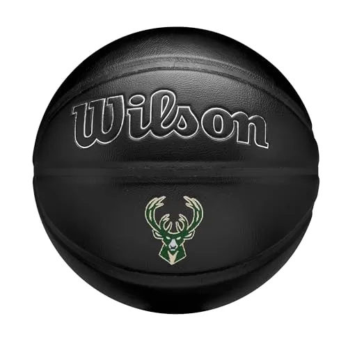 Wilson NBA Team Premiere Milwaukee Bucks Basketball in schwarz von Wilson