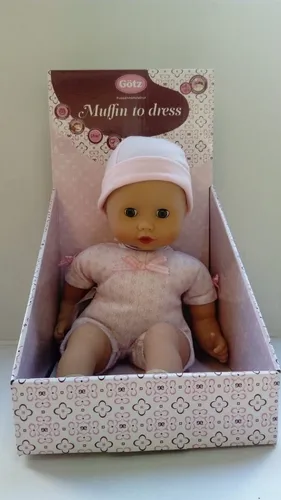 Götz 1320590 Muffin to Dress - 33 cm Babypuppe mit blauen Schlafaugen, weich und kuschelig, ideal für kleine Mamas ab 18 Monaten