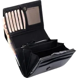 Handliche Leder-Bügelbörse Knipser mit Clip-Verschluss