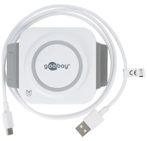 Goobay Kabelloses 3in1-Ladegerät – Flexibel Faltbar, 15W Schnellladung für bis zu 3 Geräte
