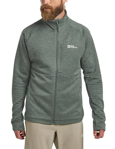 Jack Wolfskin Fleecejacke TAIGA FZ M - Übergangsjacke mit optimaler Luftzirkulation, weich und bequem, ideal als Isolierschicht für wechselhaftes Wetter.
