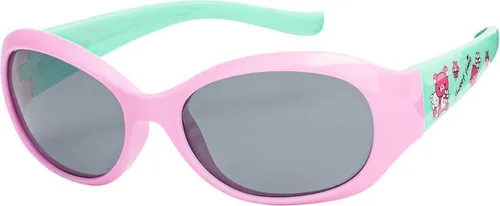 City Sonnen Brille Mädchen Kinder UV Schutz 400 Retro Modern Blümchen Desgine 30454 Rosa-Grün