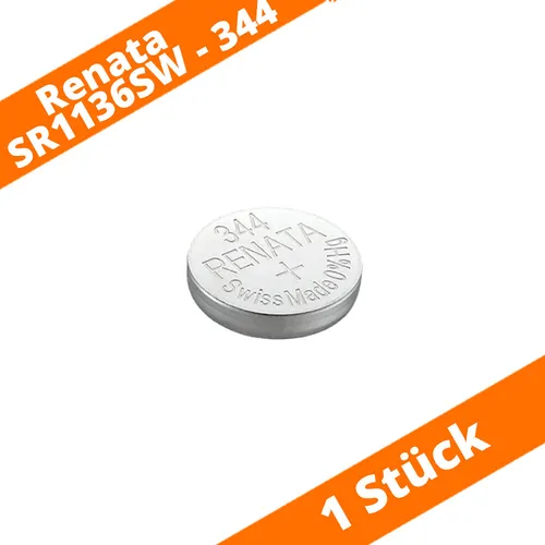 Produktbild Renata 344 Uhrenbatterie SR1136SW 1,55 V SR42 105mAh Knopfzelle Neu 1 x