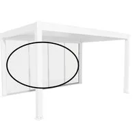 Biohort Glasschiebewand Klarglas 3,5 m Weiß