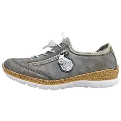 Rieker Slipper grau 39 EU - Sneaker im eleganten Grau mit Gummizug für einen bequemen Sitz, ideal für den Alltag und schicke Anlässe.