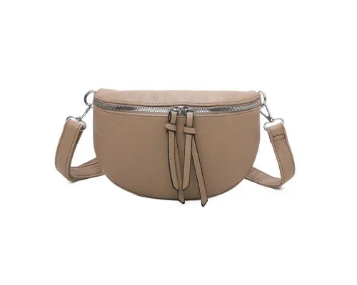 ITALYSHOP24 Bauchtasche Damen Gürteltasche Hüfttasche CrossBody Handytasche, als Schultertasche, CrossOver, Umhängetasche tragbar