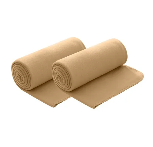 Wohndecke Polar-Fleece, wometo, OEKO-TEX®, 2 Fleecedecken mit Kettel-Rand & Anti-Pilling