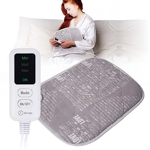 EcoSapiens Wärmekissen Elektrisch, Heizkissen 30x40 cm, 2 Heizmodi, Elektrisches Heizkissen für Rücken Schulter Nacken, Heizdecke füsse, Sitzheizung bürostuhl, Heizmatte Wärmematte (50 x 40 cm)