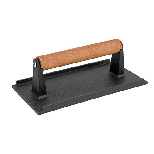 Onlyfire Burgerpresse aus Gusseisen 1kg Fleischbeschwerer | Speckpresse | Steak Gewicht | Burger Smasher | Smashed Burger Presse