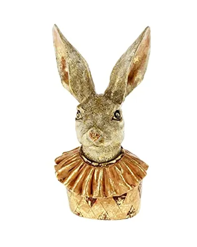 itsisa Dekofigur Büste Hase Heinzilein H: 22,5 cm - Frühlingsdeko, Kartenhalter, Deko Hase, Osterdeko, Osterhase, Ostern