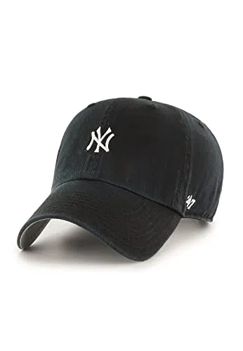 BASE New York Yankees Adjustable Cap - Schwarz - Hüte & Mützen, stylisches Baseballcap aus 100% Baumwolle, ideal für Freizeit und Sommer, Einheitsgröße für perfekten Sitz.