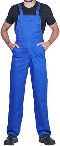 ProWear Arbeitslatzhose Herren Arbeitshose Latzhose, Blau, Gr.- XXL
