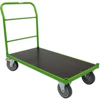 Profi Plattformwagen 500 kg mit XL Ladefläche 119x59 cm in grün von Trutzholm