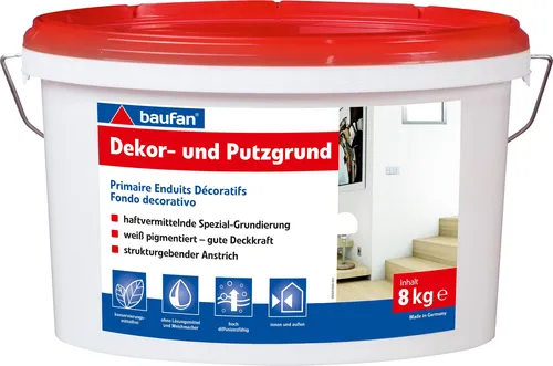 baufan 5l Dekor- und Putzgrund für Putze & Farben Grundierung Haftgrund Putz
