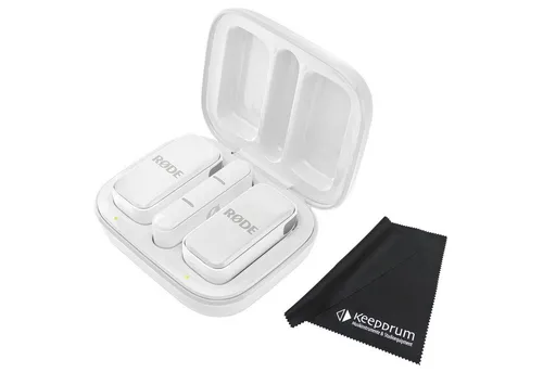 RØDE Wireless Micro Drahtloses Mikrofon-System mit Tuch - Drahtloses Mikrofon-System für Smartphones mit USB-C, bietet kristallklare Audioqualität und eine Reichweite von bis zu 100 m. Inkl. Mikrofasertuch für optimale Pflege.