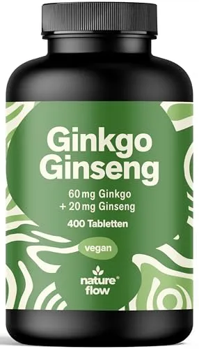Ginkgo + Ginseng Tabletten hochdosiert – 400 Tabletten