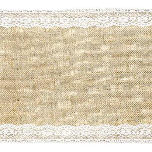 TischläuferJute mit Spitze Mittelläufer 0.28 x 2,75 m (3,27 EUR/m)