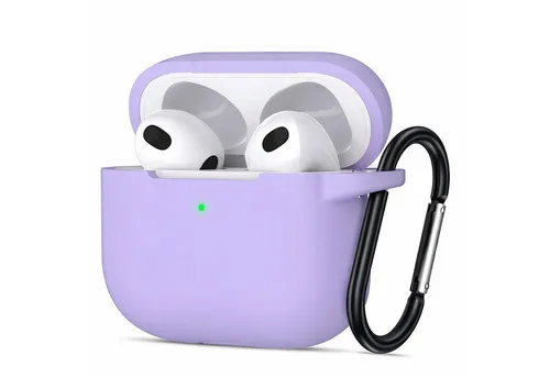 CoolGadget Kopfhörer-Schutzhülle Basic Silikon Hülle für AirPods 4 Schutzhülle mit Karabiner, Soft Touch Case, stoßfest, rutschfest, 360° Schutz, kabellos ladbar