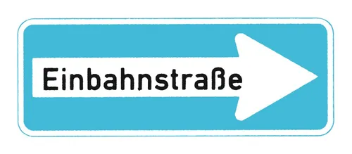 Adco Verkehrszeichen 220-20 Einbahnstraße rechts - Warn- & Hinweisschilder, robustes 800 x 300 mm Schild mit RAL-Gütezeichen für höchste Qualität und Langlebigkeit.