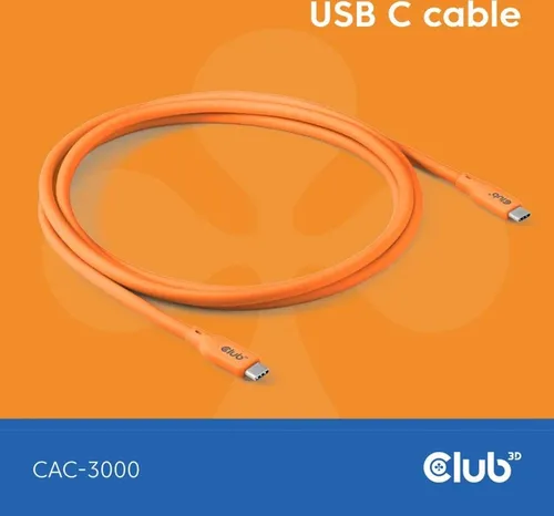 Club3D Lifestyle USB-C Kabel PD 240W,20Gbps 2m