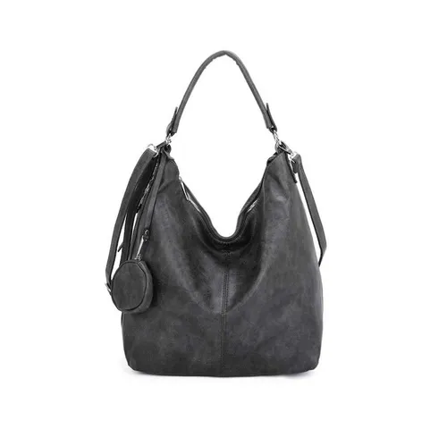ITALYSHOP24 Schultertasche XXL DAMEN TASCHE SHOPPER Hobo Cross Bag Reisetasche Umhängetasche, LEDER OPTIK, große Tasche für Sport Schule Reise Freizeit Urlaub