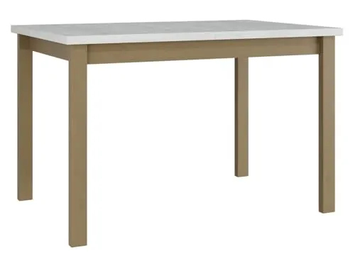 Mirjan24 Tisch für Esszimmer Awrolt I, Rechteckiger Esstisch, Ausziehbarer Tisch für Küche, L:120-150 x H:78 x B:80 cm, Küchentisch, Esszimmertisch, Praktischer Ausziehtisch (Weiß/Sonoma)