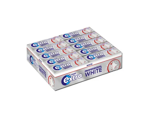 Wrigleys Extra Professional WHITE ohne Zucker – 10 Dragees im 30er Pack - Zuckerfreier Kaugummi von Wrigleys in verschiedenen Geschmacksrichtungen, ideal für frischen Atem und unterwegs. Perfekt für die tägliche Pflege der Zähne.