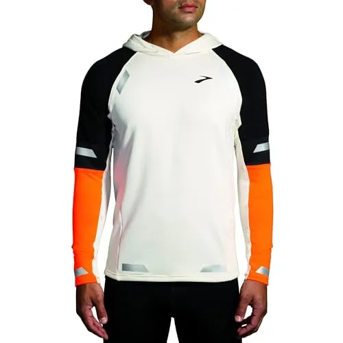 Brooks Herren Run Visible Thermal Hoodie 2.0 - Bunt und Sichtbar - Herren-Sweatshirts mit optimaler Wärmeisolierung und 360° Sichtbarkeit, ideal für sicheres Laufen bei kühlem Wetter.
