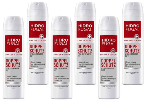6x Hidrofugal Doppel Schutz Deodorant Spray Anti-Transpirant, 150ml