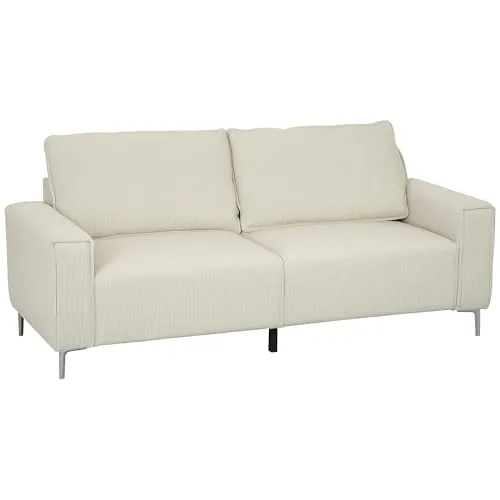 HOMCOM 3-Sitzer Sofa mit Cordbezug von HOMCOM
