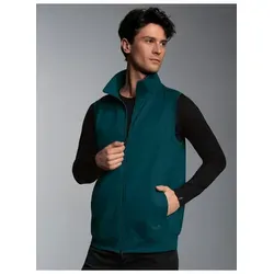 Trigema Herren-Weste aus bequemem Sweat-Material in blau von Trigema