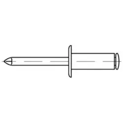 Reyher Offene Blindniete 4x8 Alu Lack - 500 Stück - Blindnieten, hochwertige Aluminium-Blindnieten für langlebige Verbindungen, ideal für Bau- und Reparaturprojekte.