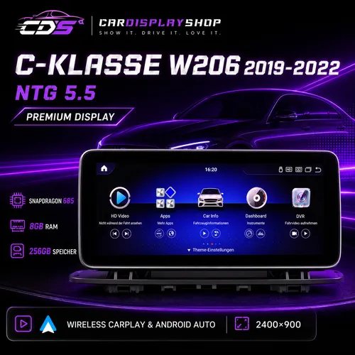 10,25 Premium Display für Mercedes C-Klasse W206 (2019–2022)