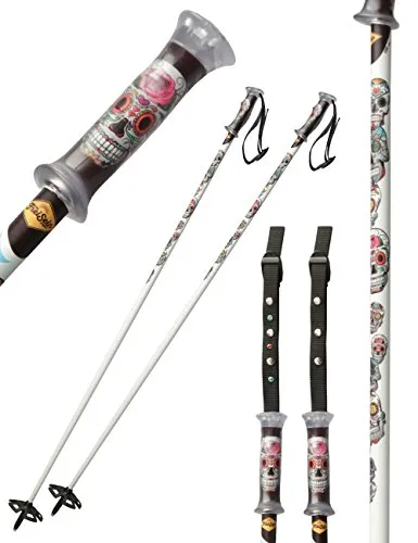 The FreiSein Project Designer Damen Skistock Tulum Skull (120)