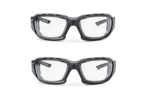 HAC24 Arbeitsschutzbrille Schutzbrille Sicherheitsbrille Taktische Schiessbrille Brille, (2St), inkl. Gummiband Schwarz für Männer und Frauen