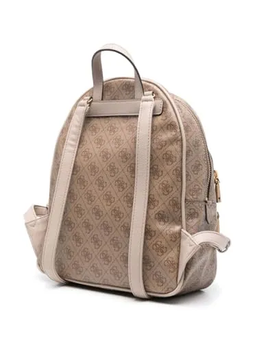 GUESS Damen Back Manhattan Rucksack Large, Latte-Logo in braun von GUESS