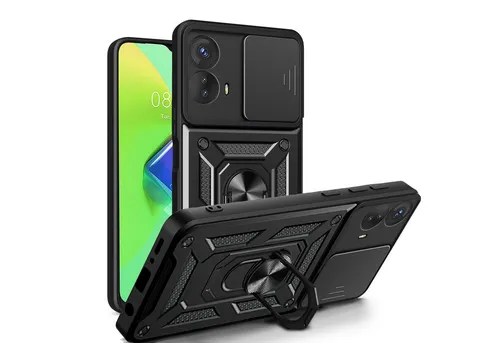 betterfon Handyhülle Panzerhülle für Motorola Moto G73 5G mit Kameraschutz & Ringhalter, Outdoorhülle mit Smartstand und Silikonkern