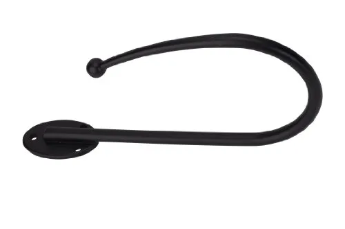 DécoProfi Raffhalter für Vorhänge/Gardinen Schwarz Matt Metall I Hochwertiger Vorhanghalter/Gardinenhalter für die Wand I Dekorativer Schraubhaken für Gardinen I 1 Stück