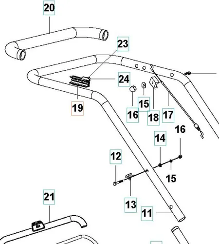 Husqvarna Original Handgriff Ersatzteil komplett für Rasenmäher LC 140, LC 140S Modelle