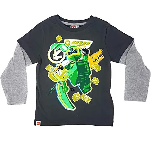 LEGO Ninjago Langarmshirt Jungen (Dunkelgrau, 104) von LEGO