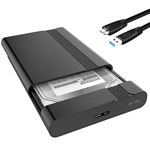 GeekerChip USB 3.0 Externes Gehäuse für Externe Festplatte 2.5'' HDD/SSD SATA I/II/III,(7mm bis 9,5mm),Bis zu 5Gbps,Kostenlose UASP-Unterstützung