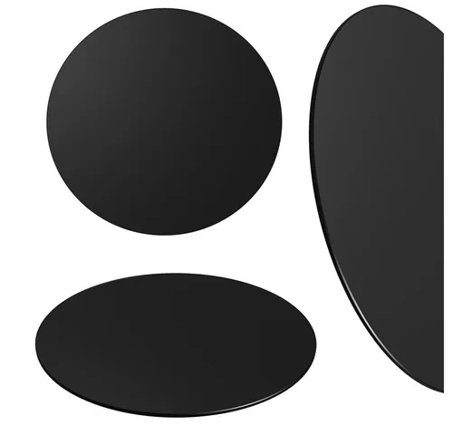 Melko Glastisch Kaminglas Bodenplatte Rund ESG Sicherheitsglas Klarglas od Schwarz (Stück), ESG Sicherheitsglas