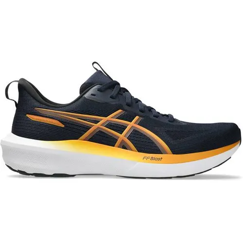 ASICS GT-1000 14 Herren Stabilitätsschuh - Dunkelblau, Caramel, Größe 46 - Laufschuhe für Überpronierer mit reaktiver FF BLAST Dämpfung und LITETRUSS-Stützsystem für optimale Stabilität und Komfort bei jedem Schritt.